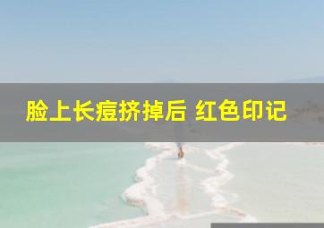 脸上长痘挤掉后 红色印记